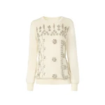 Costarellos Madley Mohair Wool Sweater in Ecru | Luxury Shoes 