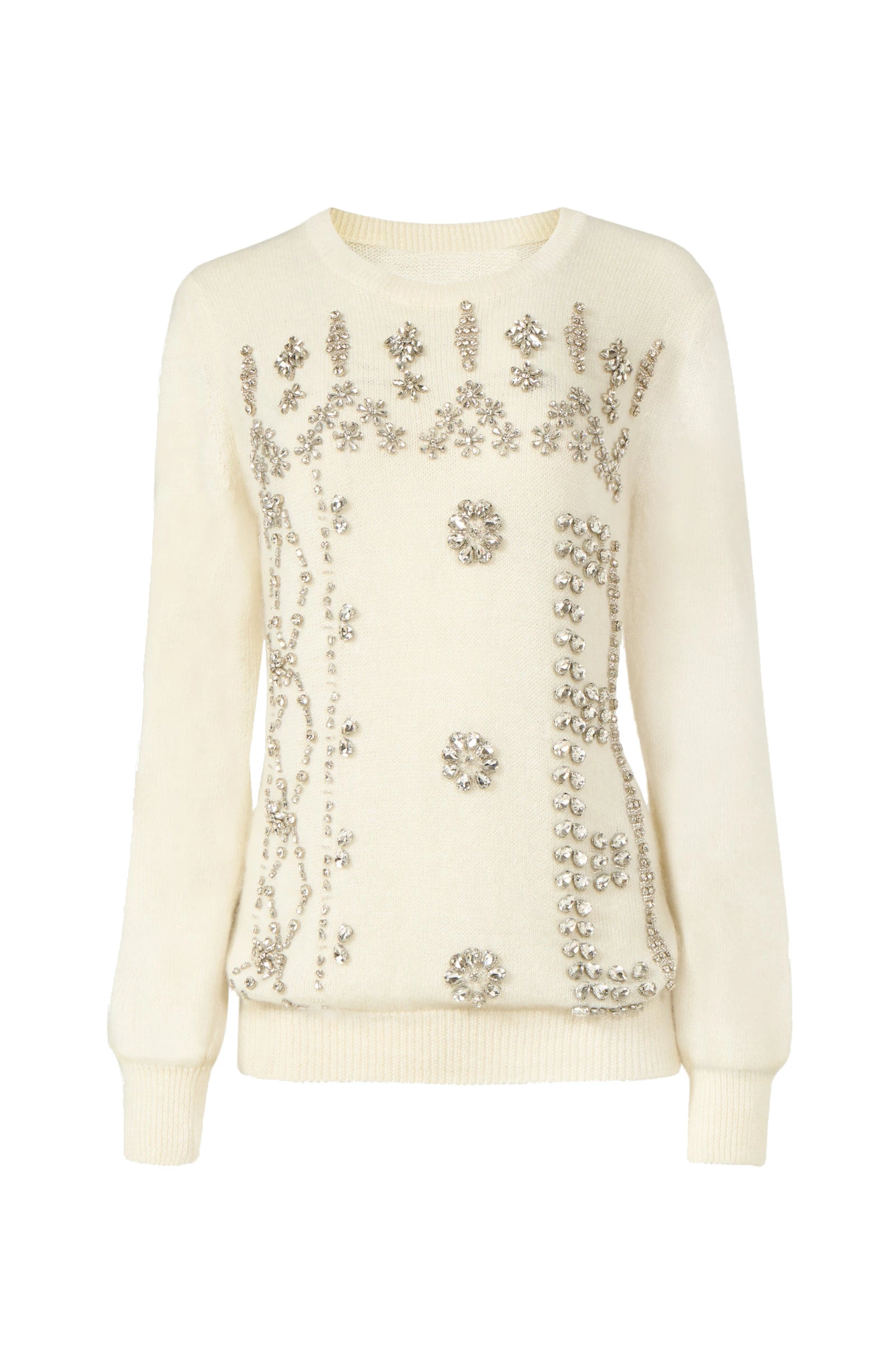 Costarellos Madley Mohair Wool Sweater in Ecru Costarellos Madley Mohair Wool Sweater in Ecru | Luxury Shoes