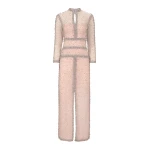 Costarellos Mellorie Embroidered Crystals Gown in Light Rose | Luxury Shoes 