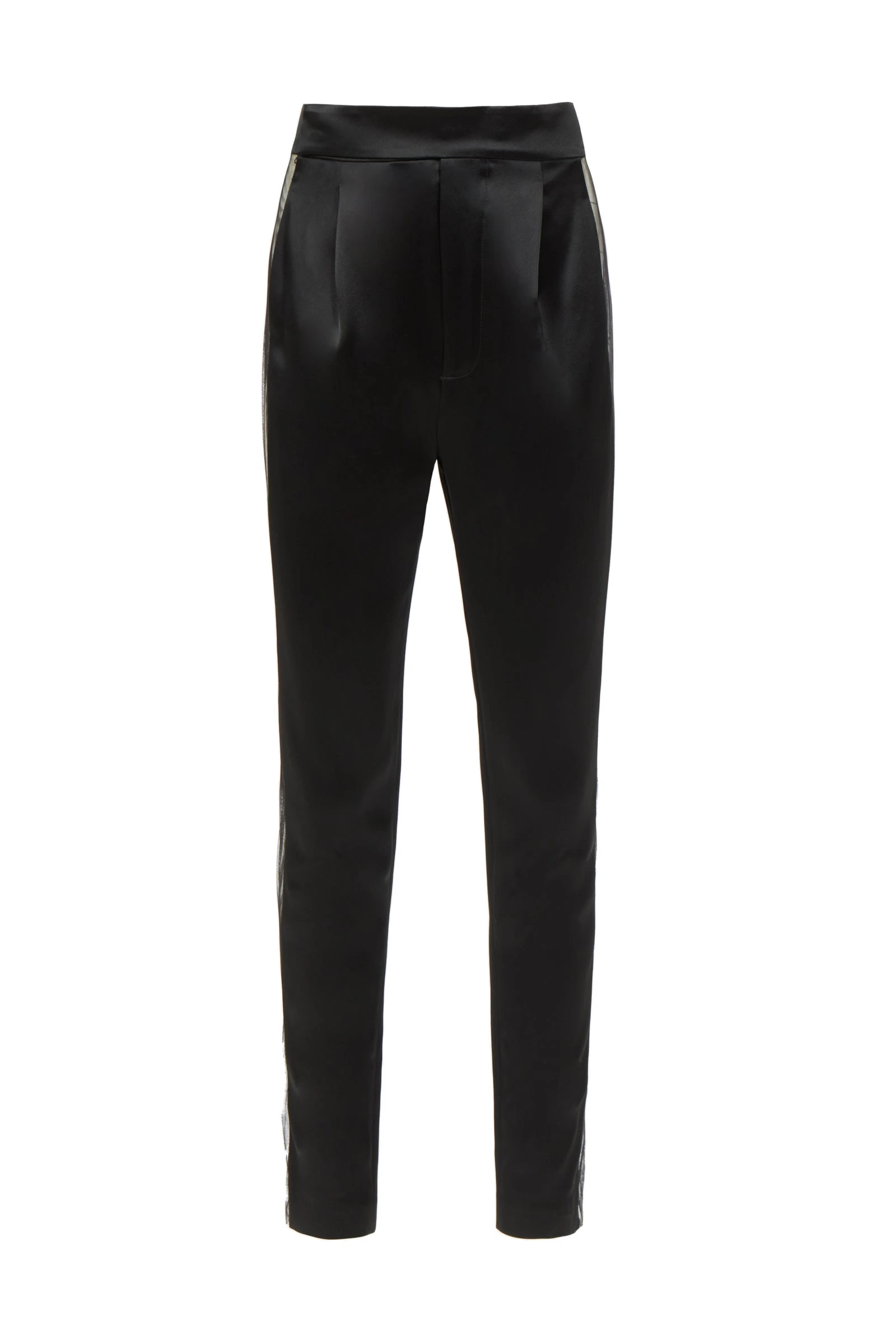 Costarellos Nelia Satin Cigarette Trousers in Black Costarellos Nelia Satin Cigarette Trousers in Black | Luxury Shoes