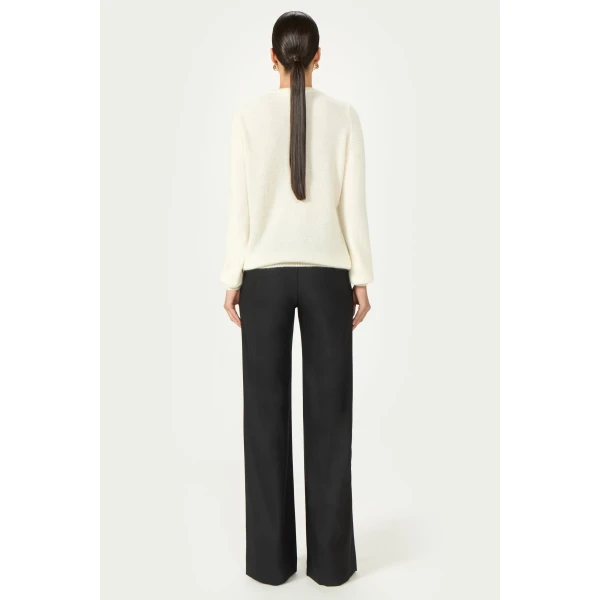 Costarellos Nemie Mohair Wool Sweater in Ecru | Sweaters | Luxury Shoes 