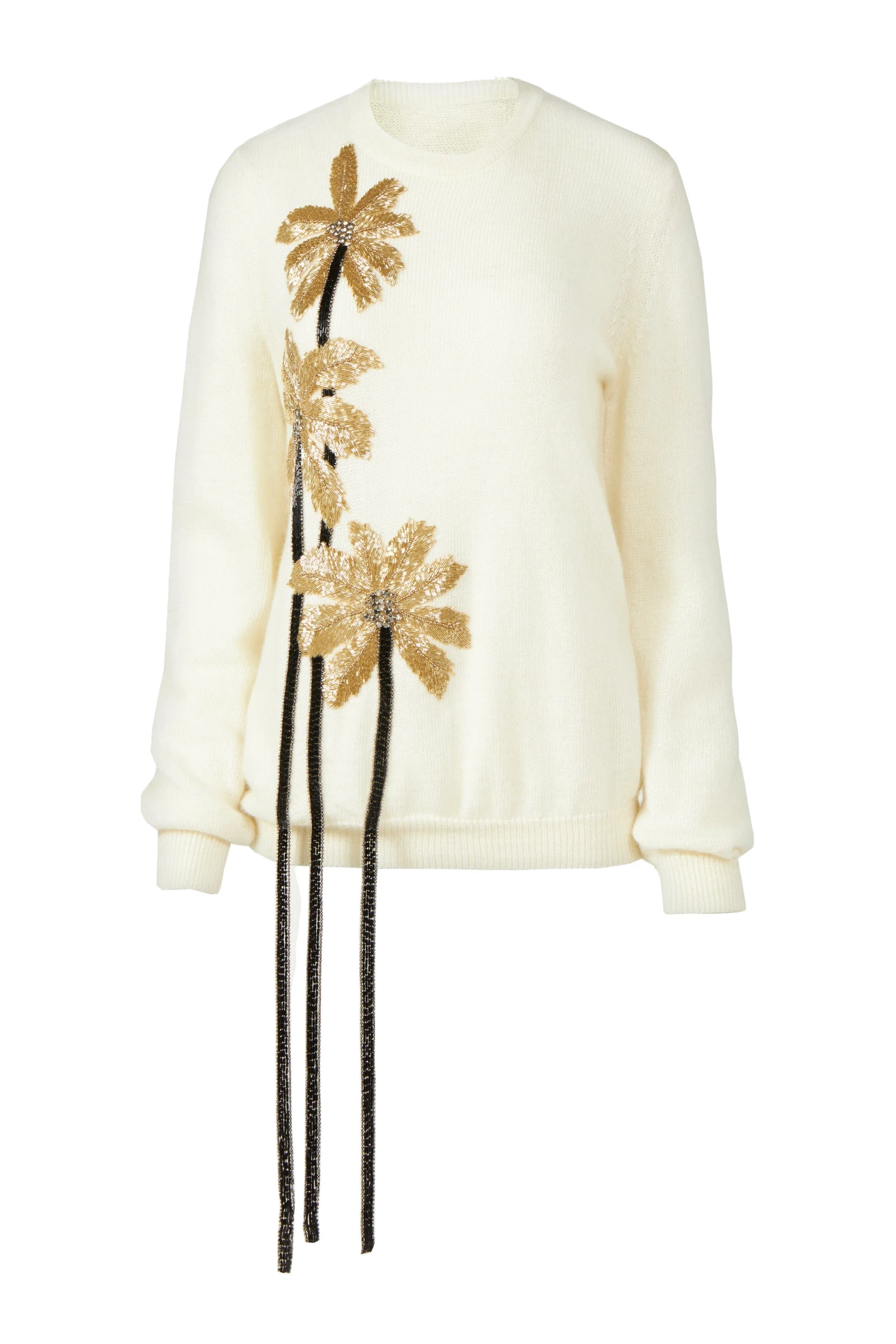 Costarellos Nemie Mohair Wool Sweater in Ecru Costarellos Nemie Mohair Wool Sweater in Ecru | Luxury Shoes