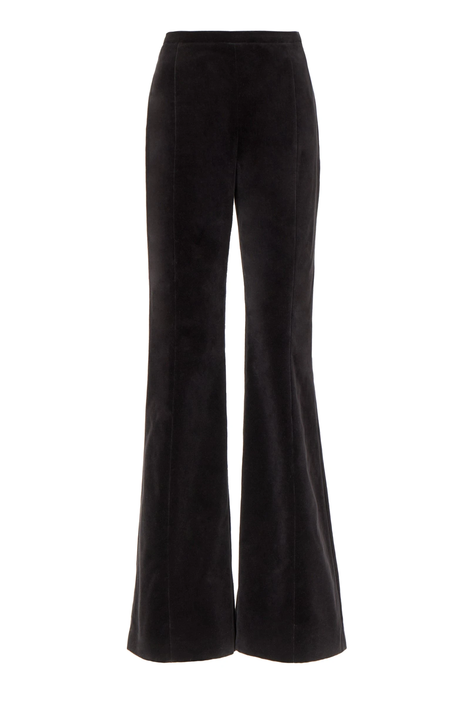 Costarellos Padra Cotton Velvet Flared Trousers in Black Costarellos Padra Cotton Velvet Flared Trousers in Black | Luxury Shoes