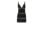 Costarellos Palla French Tulle Crystal Mini Dress in Black | Luxury Shoes 