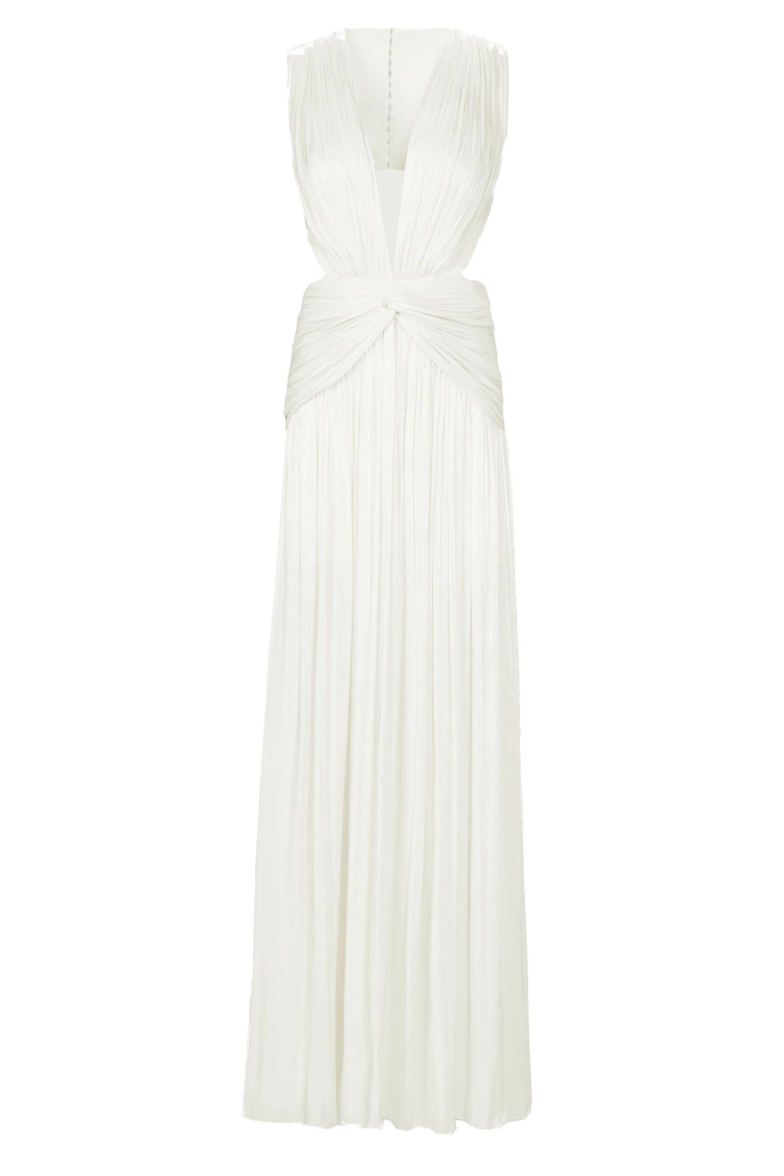 Costarellos Silla Lurex Georgette Gown in Off White Costarellos Silla Lurex Georgette Gown in Off White | Luxury Shoes