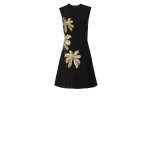 Costarellos Tazia Crepe Mini Dress in Black | Luxury Shoes 
