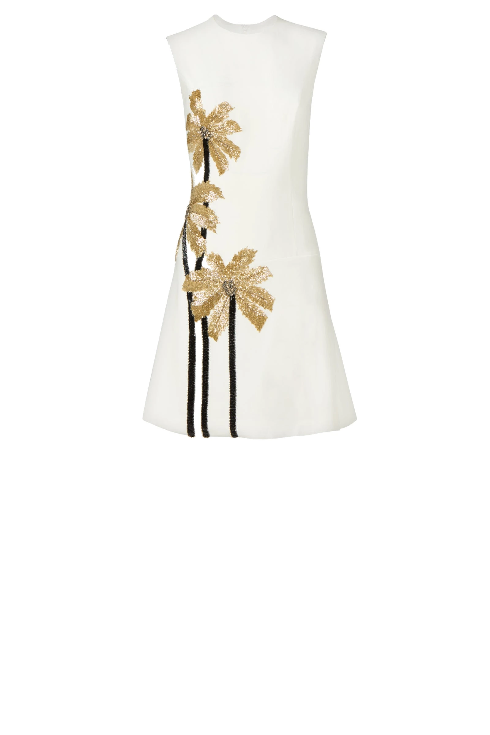 Costarellos Tazia Crepe Mini Dress in Off White Costarellos Tazia Crepe Mini Dress in Off White | Luxury Shoes