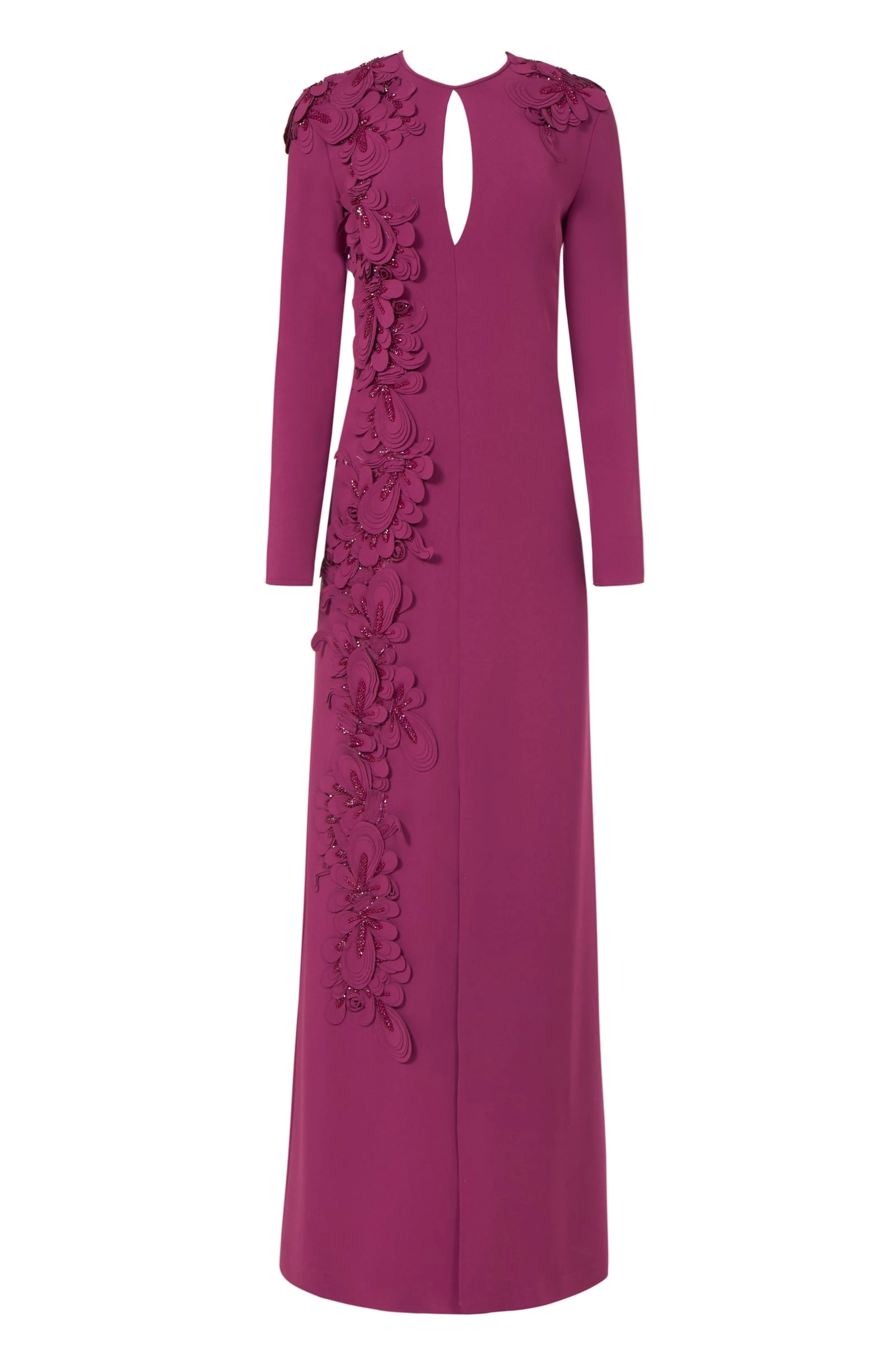 Costarellos Verana Crepe Keyhole Column Gown in Magenta Costarellos Verana Crepe Keyhole Column Gown in Magenta | Luxury Shoes