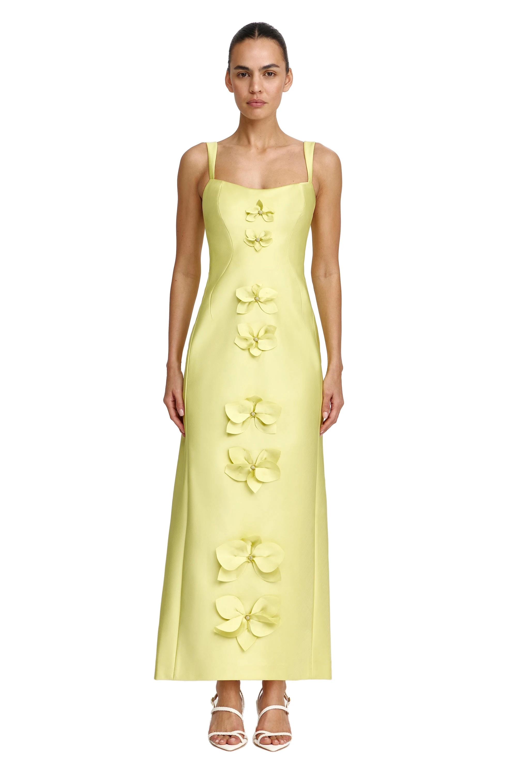 Acler Medoral Maxi Dress in Limeade, Yellow Dresses