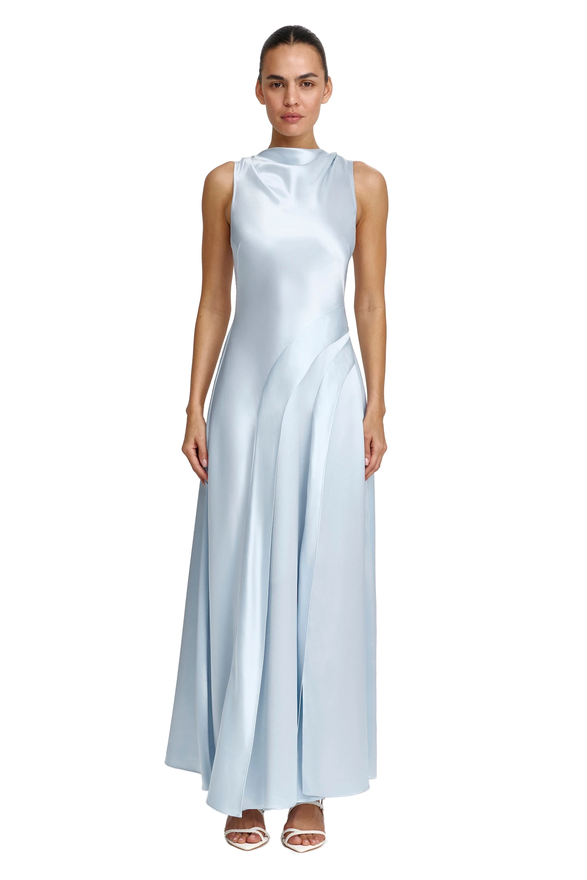 Acler Lecha Maxi Dress in Blue Melt, Blue Dresses