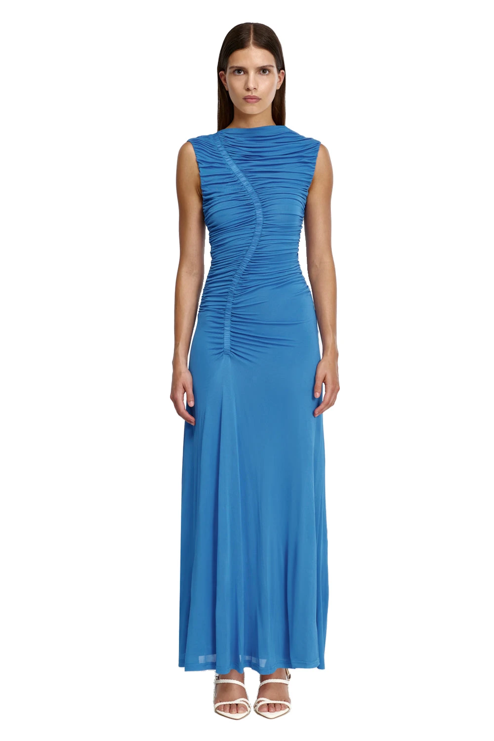 Acler Gillan Maxi Dress in Iris Blue, Blue Dresses