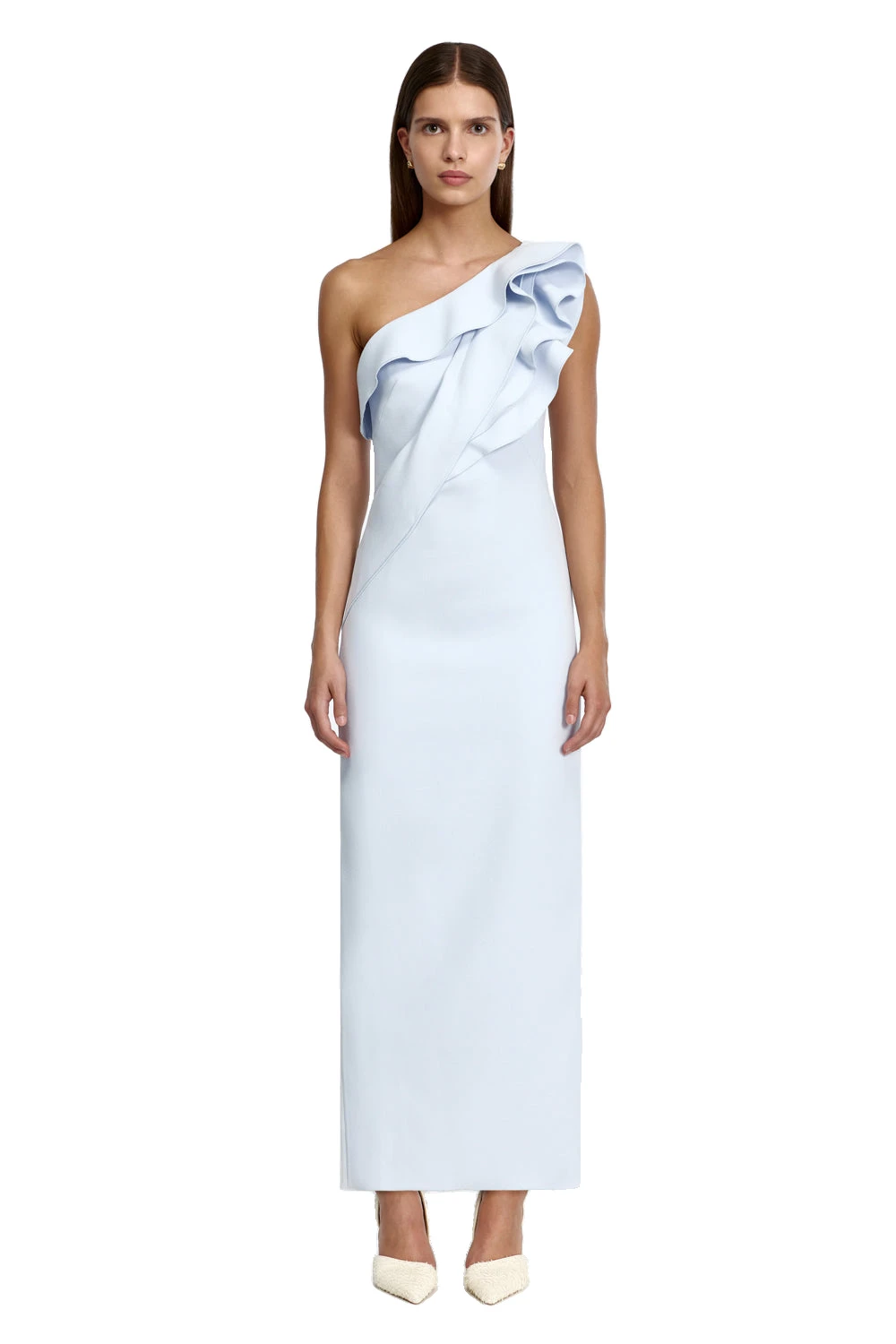Acler Matlock Maxi Dress in Blue Melt, Blue Dresses