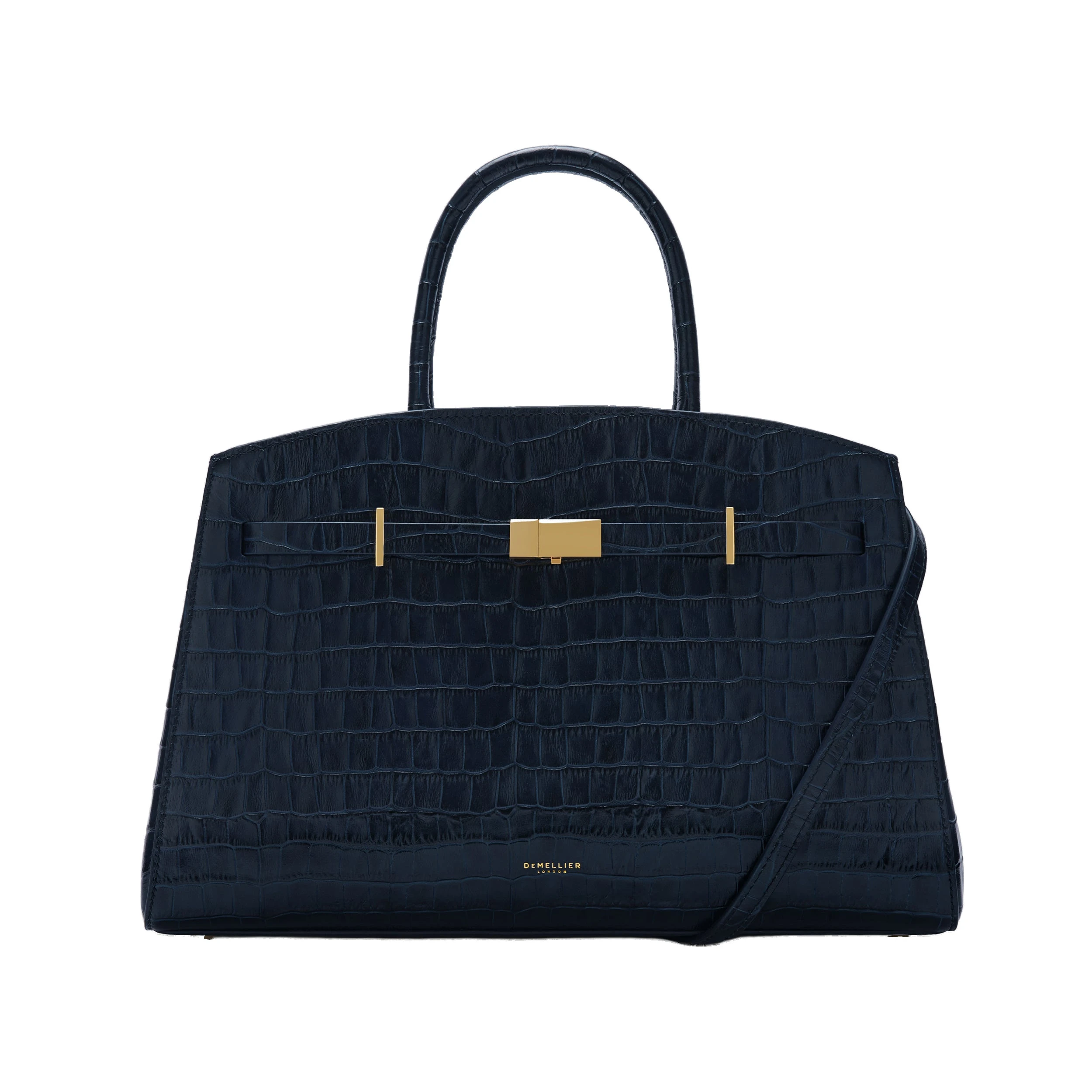 DeMellier Grece Ghanem x The Midi Hudson in Dark Navy Croc-Effect Crossbody Bag DeMellier Grece Ghanem x The Midi Hudson in Dark Navy Croc-Effect Crossbody Bag | Shoulder & Crossbody Bags | Luxury Shoes