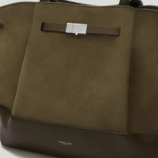 DeMellier Lena Mahfouf x The New York in Fern Suede Shoulder Bag, view 2 | Shoulder & Crossbody Bags | Luxury Shoes 