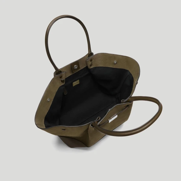 DeMellier Lena Mahfouf x The New York in Fern Suede Shoulder Bag, view 3 | Shoulder & Crossbody Bags | Luxury Shoes 