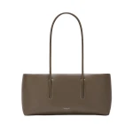 DeMellier Rebecca Donaldson x The Stockholm Shoulder in Dark Sage Fine Grain with Ecru Stitching Shoulder Bag | Shoulder & Crossbody Bags | Luxury Shoes 