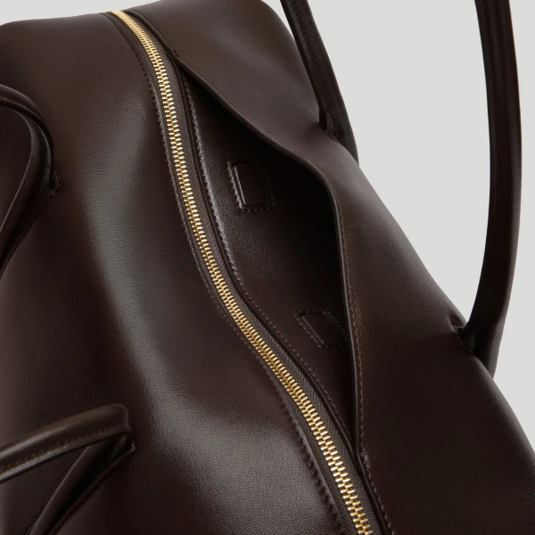 DeMellier Romee Strijd x The Stockholm in Dark Brown Fine Grain Tote Bag, view 5 | Totes & Top-Handle Bags | Luxury Shoes 