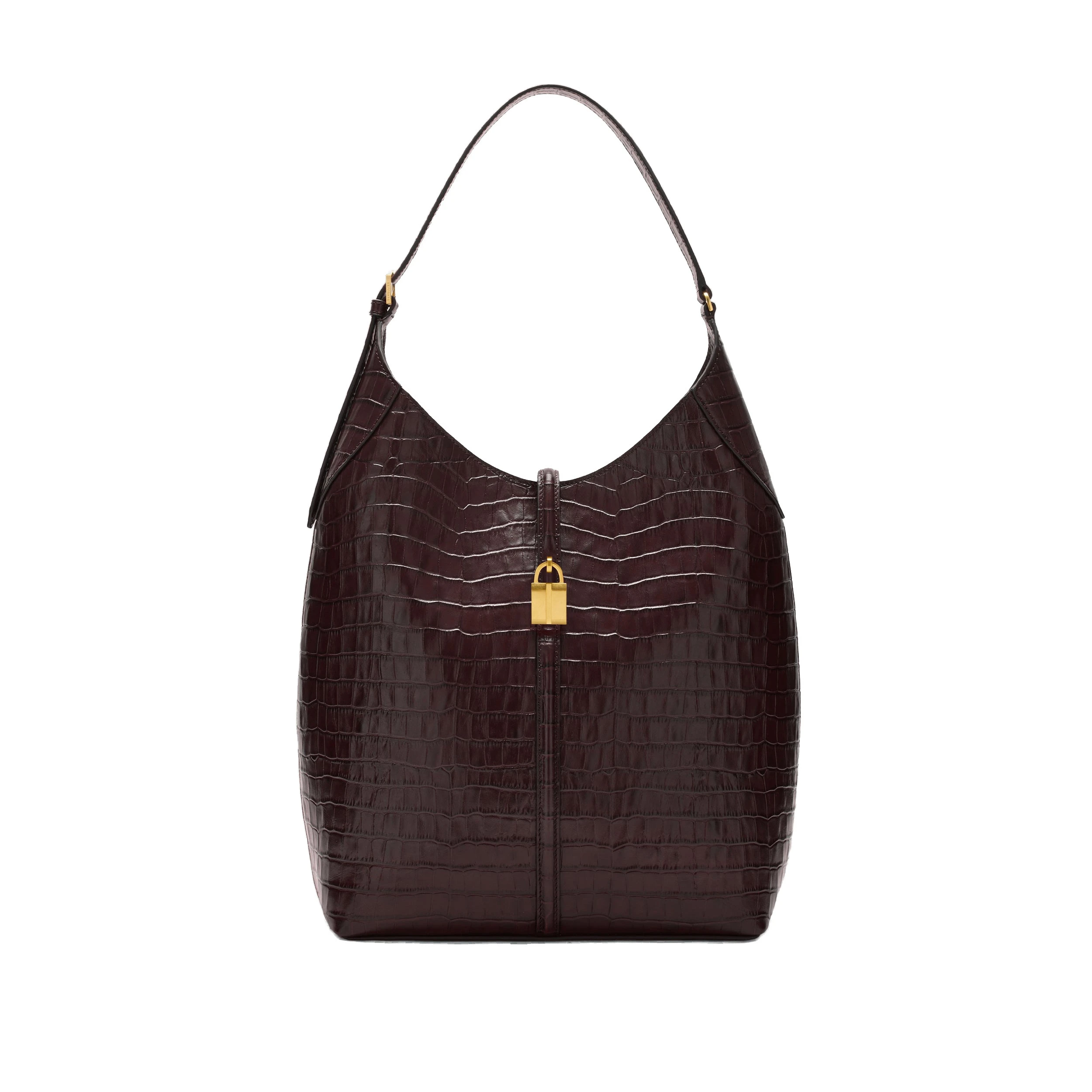 DeMellier Taylor Hill x The Large Siena Bucket in Burgundy Croc-Effect Bucket Bag DeMellier Taylor Hill x The Large Siena Bucket in Burgundy Croc-Effect Bucket Bag | Bucket Bags | Luxury Shoes