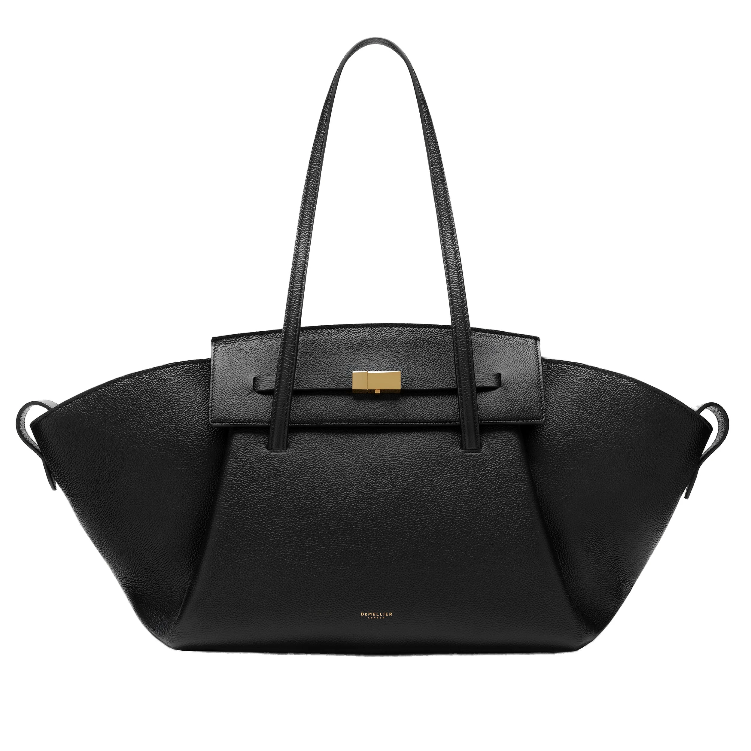DeMellier The Brooklyn in Black Small Grain Tote Bag DeMellier The Brooklyn in Black Small Grain Tote Bag | Totes & Top-Handle Bags | Luxury Shoes