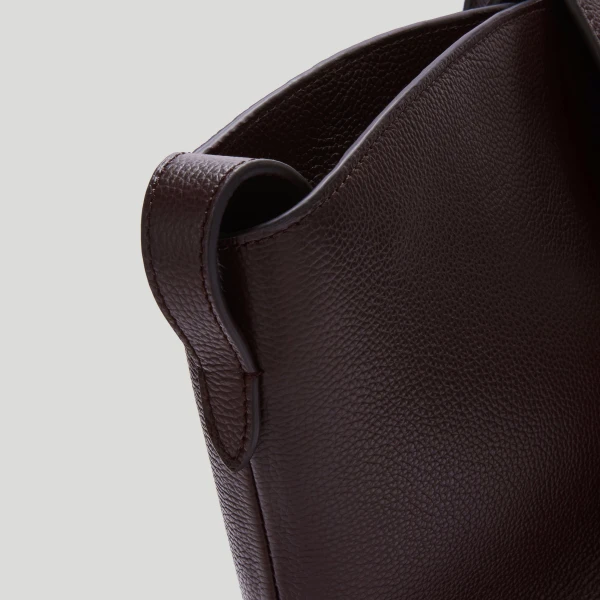 DeMellier The Brooklyn in Bordeaux Small Grain Tote Bag, view 5 | Totes & Top-Handle Bags | Luxury Shoes 
