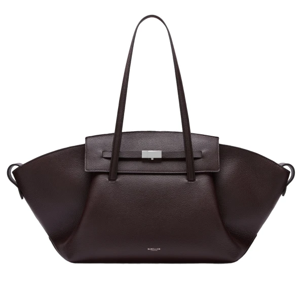 The Brooklyn in Bordeaux Small Grain Tote Bag
