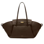 DeMellier The Brooklyn in Mocha Small Grain Tote Bag | Totes & Top-Handle Bags | Luxury Shoes 