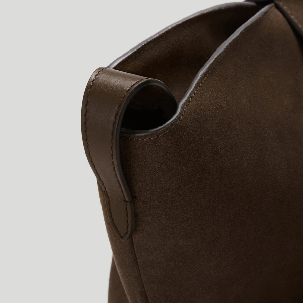 DeMellier The Brooklyn in Mocha Suede Tote Bag, view 5 | Totes & Top-Handle Bags | Luxury Shoes 