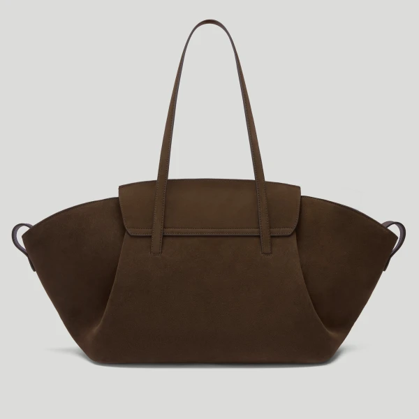 DeMellier The Brooklyn in Mocha Suede Tote Bag, view 6 | Totes & Top-Handle Bags | Luxury Shoes 