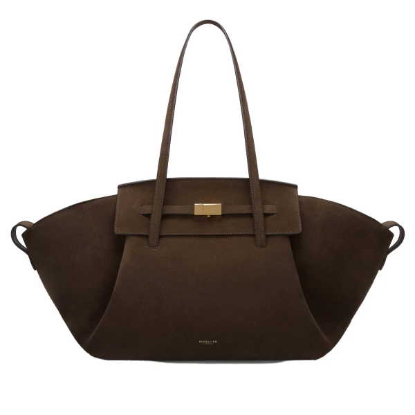 DeMellier The Brooklyn in Mocha Suede Tote Bag | Totes & Top-Handle Bags | Luxury Shoes 