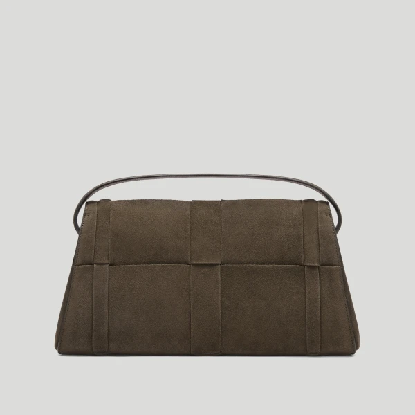 DeMellier The Florence Crossbody in Hazel Suede Crossbody Bag, view 5 | Shoulder & Crossbody Bags | Luxury Shoes 
