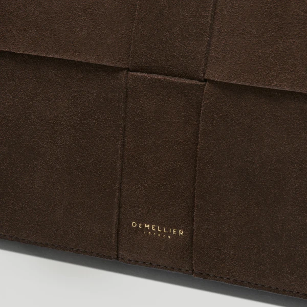 DeMellier The Florence Crossbody in Mocha Suede Crossbody Bag, view 3 | Shoulder & Crossbody Bags | Luxury Shoes 