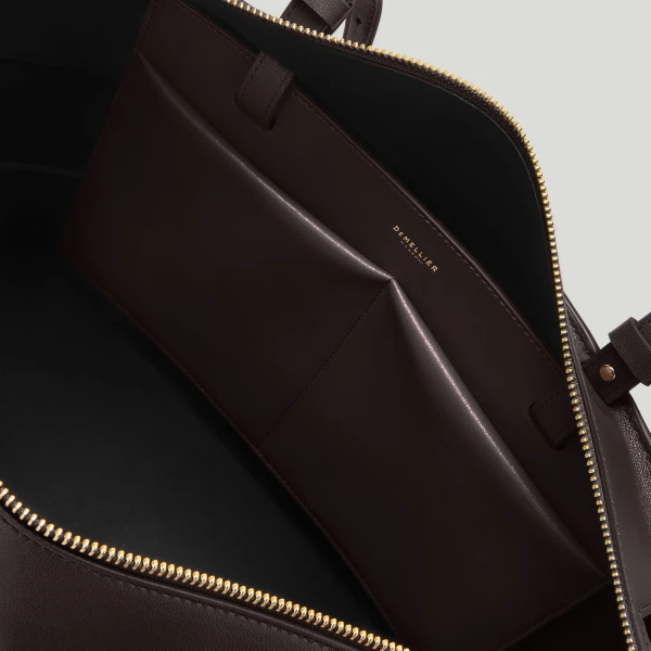 DeMellier The Florence in Bordeaux Fine Grain Tote Bag, view 4 | Totes & Top-Handle Bags | Luxury Shoes 