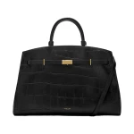DeMellier The Hudson in Black Large Croc-Effect Tote Bag DeMellier The Hudson in Black Large Croc-Effect Tote Bag | Totes & Top-Handle Bags | Luxury Shoes
