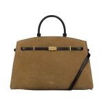 DeMellier The Hudson in Tobacco Suede & Black Smooth Tote Bag | Totes & Top-Handle Bags | Luxury Shoes 