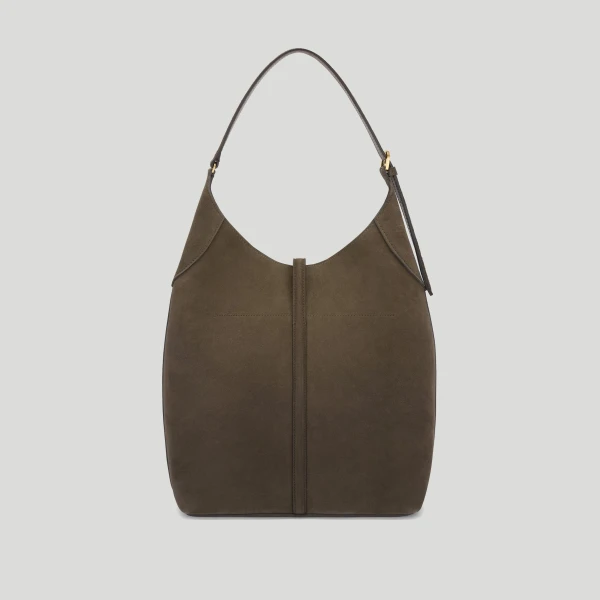 DeMellier The Large Siena Bucket in Hazel Suede Bucket Bag, view 5 | Bucket Bags | Luxury Shoes 