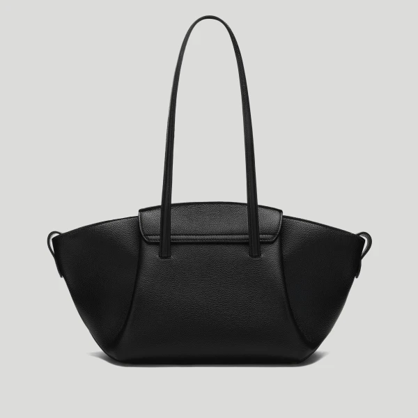 DeMellier The Midi Brooklyn in Black Small Grain Shoulder Bag, view 6 | Shoulder & Crossbody Bags | Luxury Shoes 