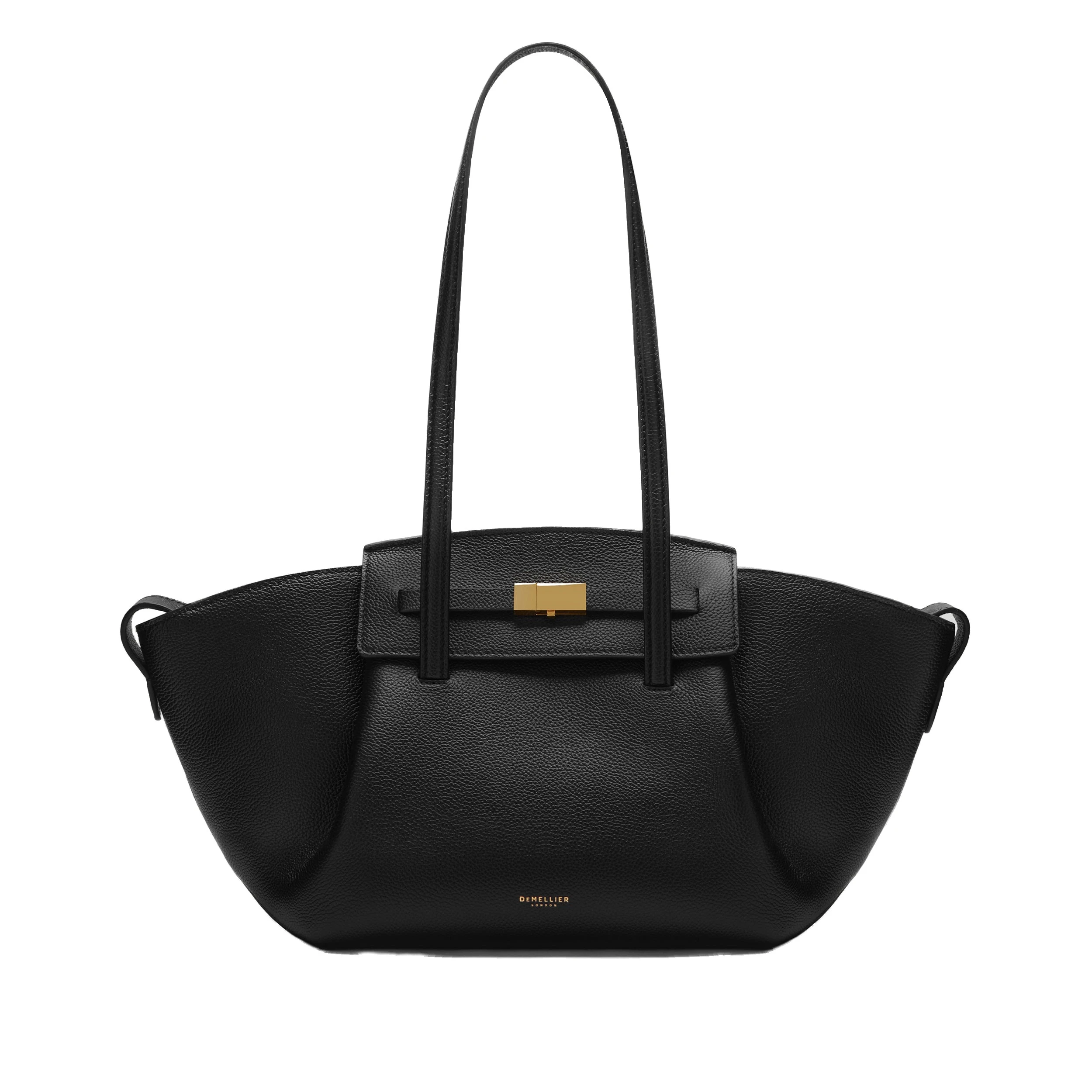 DeMellier The Midi Brooklyn in Black Small Grain Shoulder Bag DeMellier The Midi Brooklyn in Black Small Grain Shoulder Bag | Shoulder & Crossbody Bags | Luxury Shoes