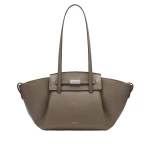 DeMellier The Midi Brooklyn in Dark Taupe Small Grain Shoulder Bag | Shoulder & Crossbody Bags | Luxury Shoes 