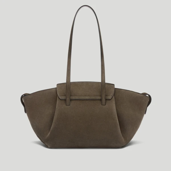 DeMellier The Midi Brooklyn in Hazel Suede Shoulder Bag, view 6 | Shoulder & Crossbody Bags | Luxury Shoes 