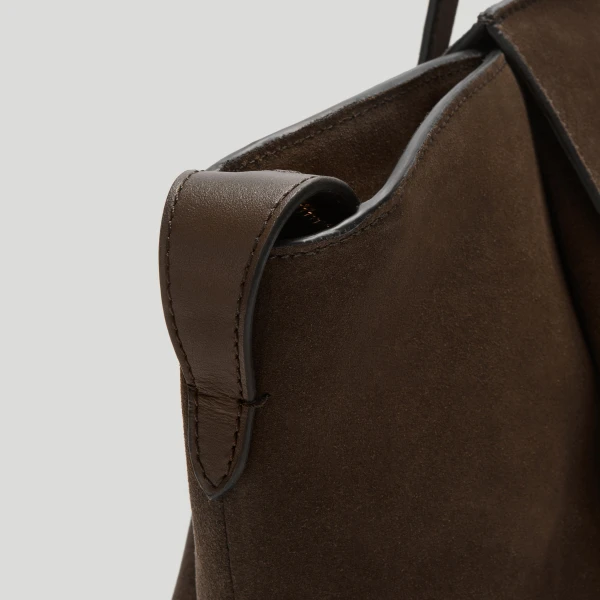 DeMellier The Midi Brooklyn in Mocha Suede Shoulder Bag, view 5 | Shoulder & Crossbody Bags | Luxury Shoes 