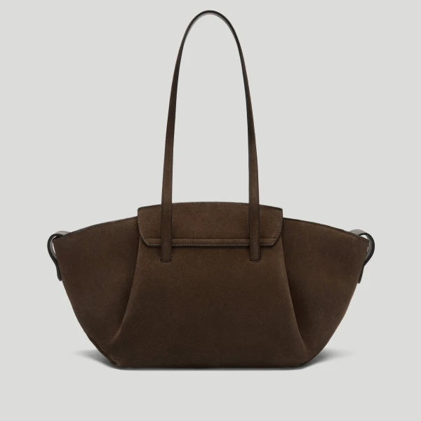 DeMellier The Midi Brooklyn in Mocha Suede Shoulder Bag, view 6 | Shoulder & Crossbody Bags | Luxury Shoes 