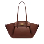 DeMellier The Midi Brooklyn in Warm Brown Small Grain Shoulder Bag | Shoulder & Crossbody Bags | Luxury Shoes 
