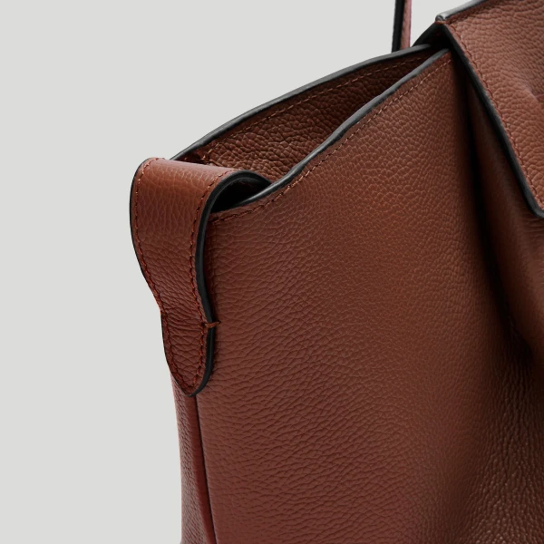 DeMellier The Midi Brooklyn in Warm Brown Small Grain Shoulder Bag, view 4 | Shoulder & Crossbody Bags | Luxury Shoes 