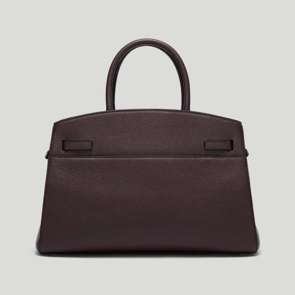 DeMellier The Midi Hudson in Bordeaux Small Grain Crossbody Bag, view 5 | Shoulder & Crossbody Bags | Luxury Shoes 