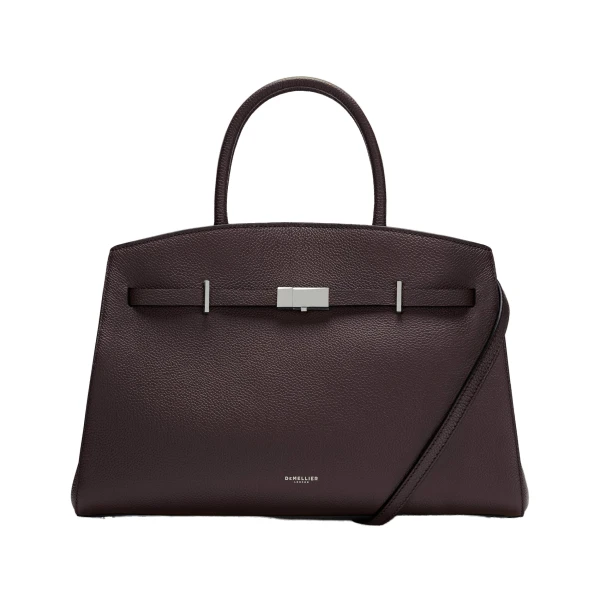 DeMellier The Midi Hudson in Bordeaux Small Grain Crossbody Bag | Shoulder & Crossbody Bags | Luxury Shoes 