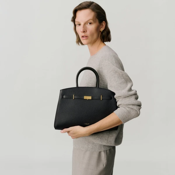 DeMellier The Midi Hudson in Dark Chocolate Suede Crossbody Bag, view 6 | Shoulder & Crossbody Bags | Luxury Shoes 