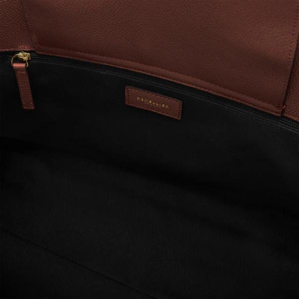 DeMellier The Midi Hudson in Warm Brown Small Grain Crossbody Bag, view 5 | Shoulder & Crossbody Bags | Luxury Shoes 