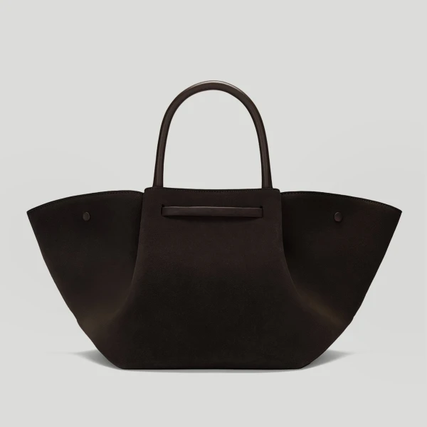 DeMellier The Midi New York in Dark Chocolate Suede Shoulder Bag, view 5 | Shoulder & Crossbody Bags | Luxury Shoes 