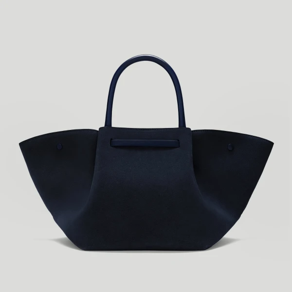DeMellier The Midi New York in Midnight Blue Suede Shoulder Bag, view 6 | Shoulder & Crossbody Bags | Luxury Shoes 