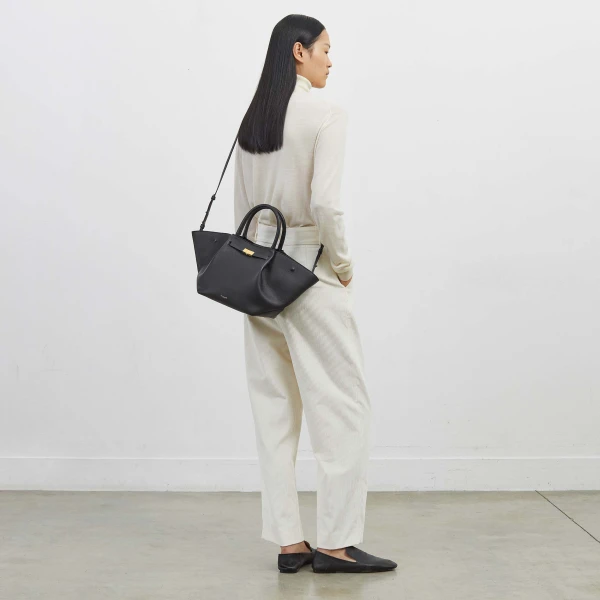DeMellier The Midi New York in Mocha Small Grain Shoulder Bag, view 6 | Shoulder & Crossbody Bags | Luxury Shoes 